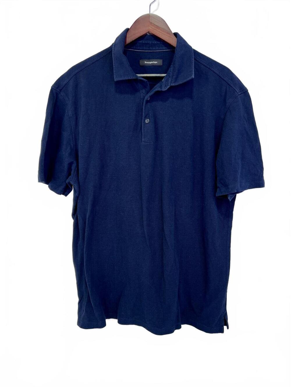 Ermenegildo Zegna Men's Navy Blue Polo Shirt 3XL 58
